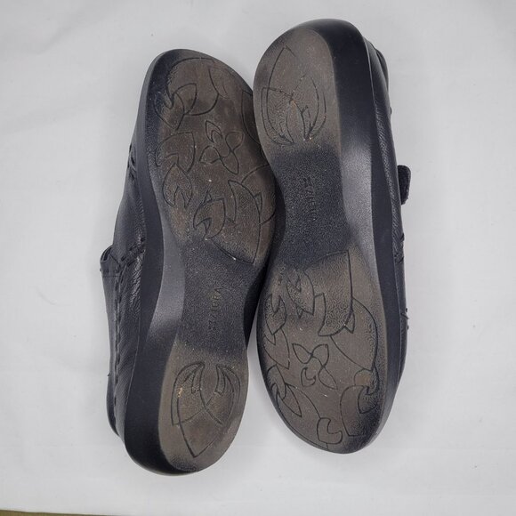 ZIERA Black Leather Gummibear Mary Jane Size 42 / 11.5 Comfort Lightweight - Picture 9 of 11